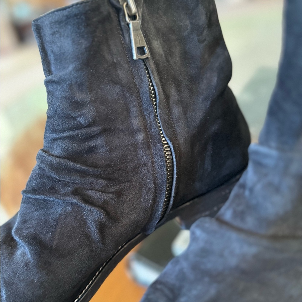 John Varvatos Morrison Sharpei Men's Black Suede Ankle Boots Size 11 - Picture 8 of 14